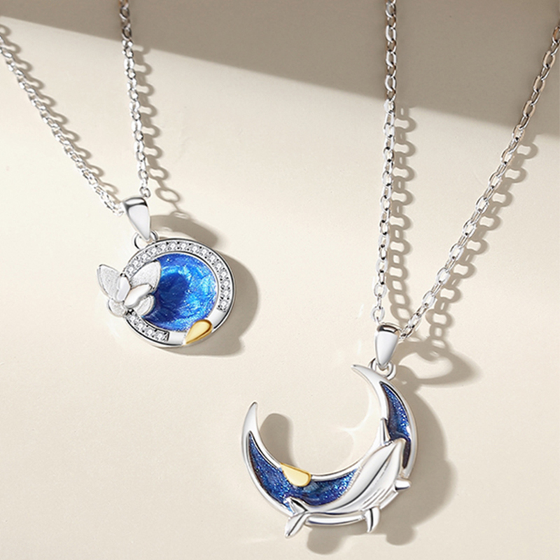 雲夢蝶鯨情侶項錬【心心相吸】  •送禮首選-FANYIACC