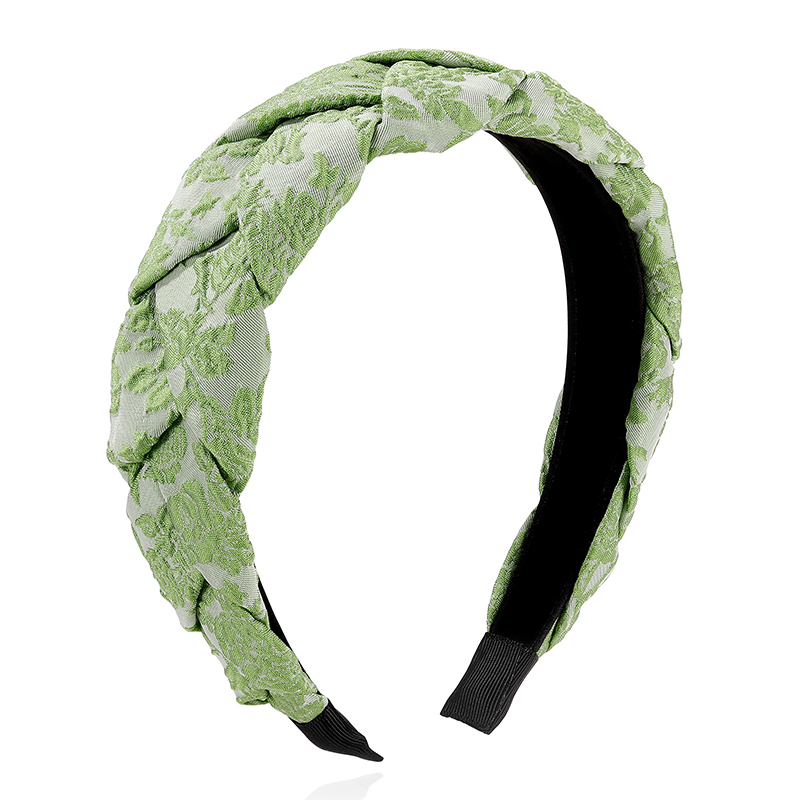 清新印花刺繡麻花髮箍-FANYIACC