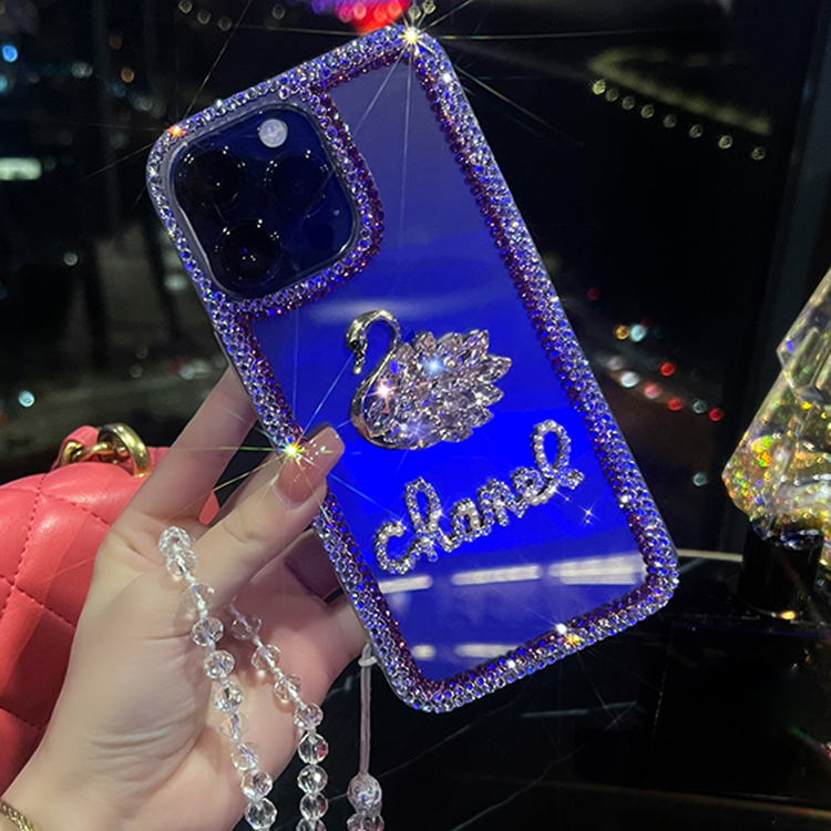 天鵝水鑽防摔手機保護殼-FANYIACC