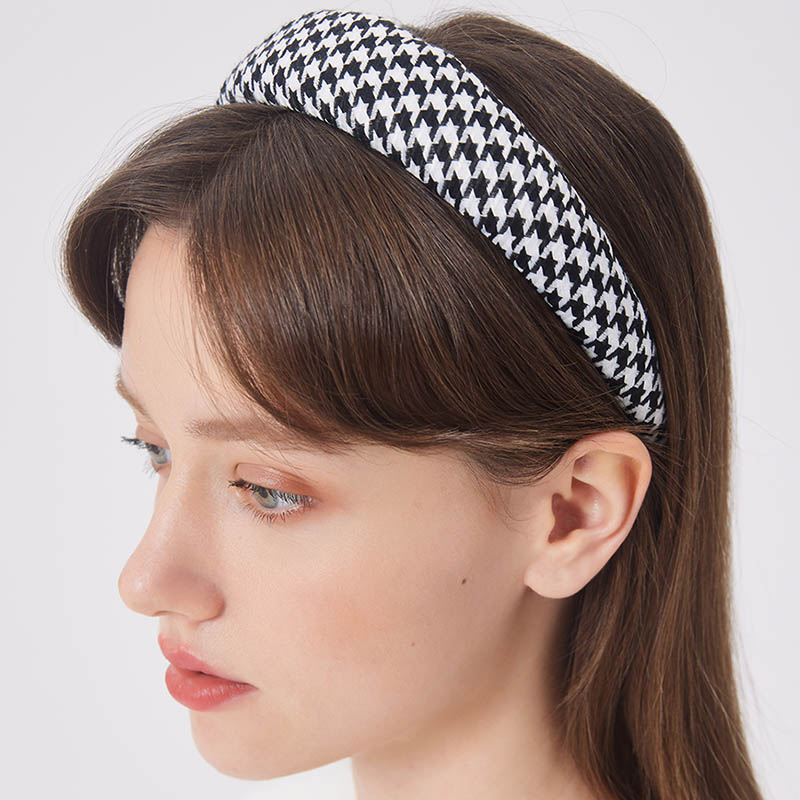 千鳥格布藝髮箍-FANYIACC