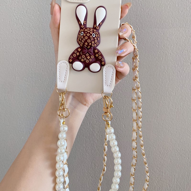 簡約法鬥犬手提式iPhone手機殼 可斜跨-FANYIACC