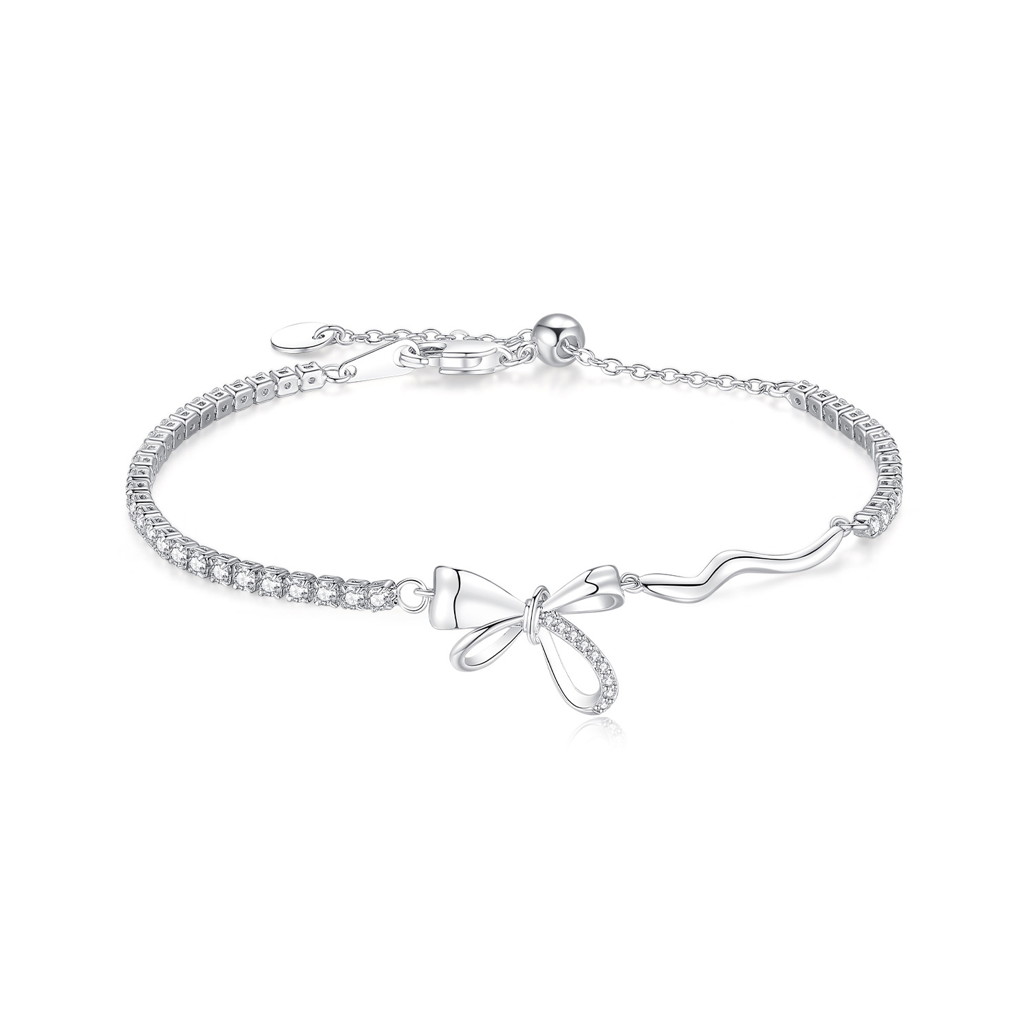 氣質蝴蝶結鋯石手錬