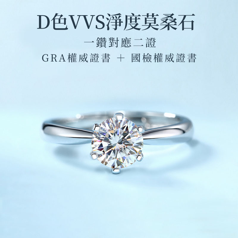 永恆一刻 | 一克拉莫桑石鑽戒 •禮物推薦-FANYIACC