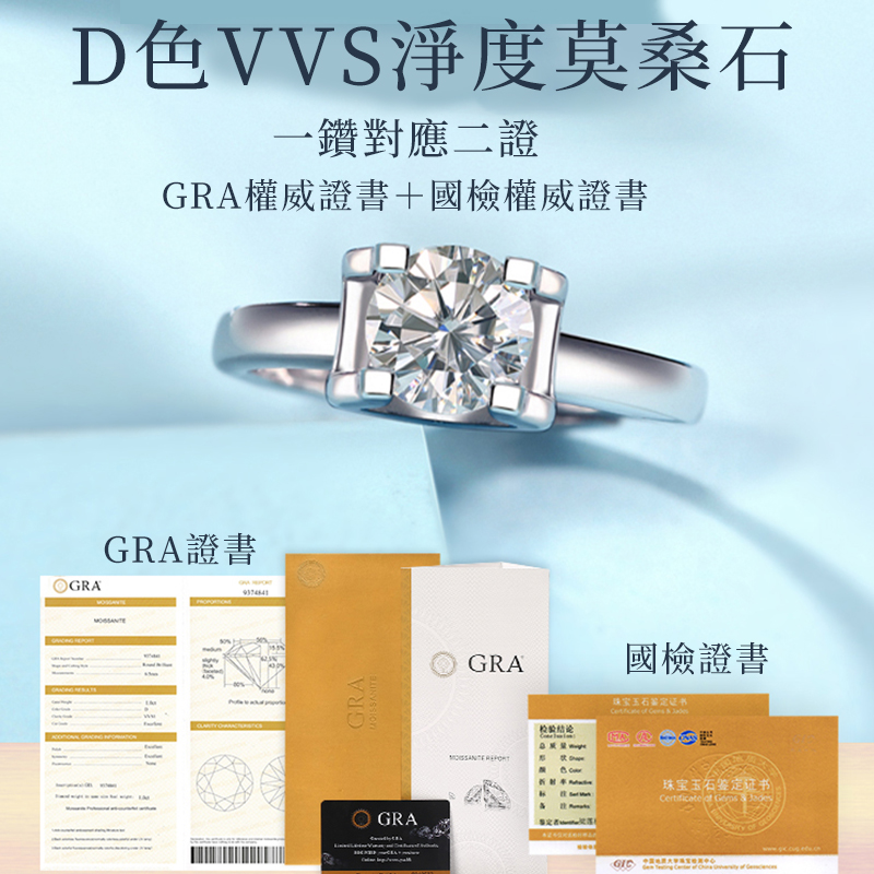 率性真我 | 莫桑石情侶對戒鑽戒 