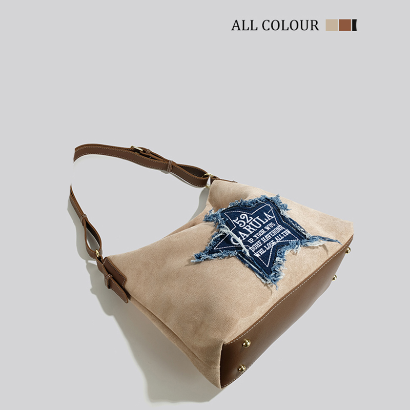 高級絨布質感 單肩大容量包包  底部展示圖