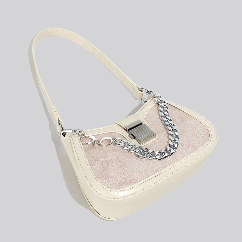 高級感氣質戴妃包手提斜背包 白色包包