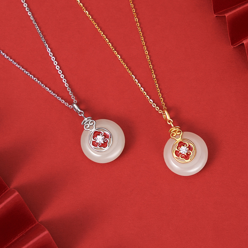 祈願 | 和田玉如意平安扣項錬-FANYIACC