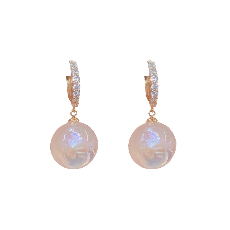 人魚姬閃鑽珍珠耳環 (Earrings)    -FANYIACC