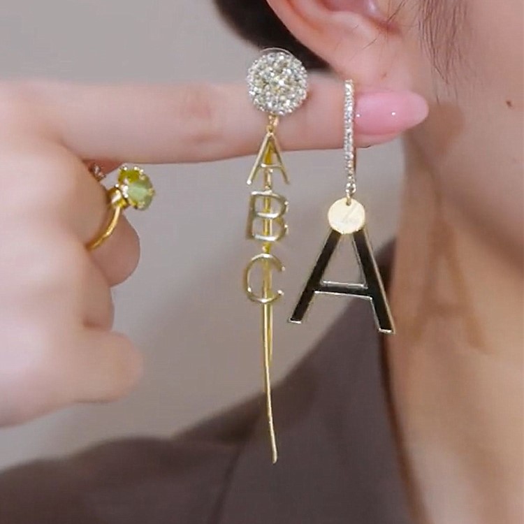 不對稱ABC耳環-FANYIACC