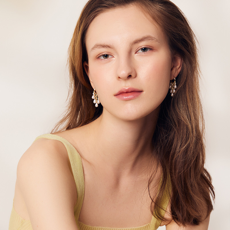 水滴流蘇耳環-FANYIACC