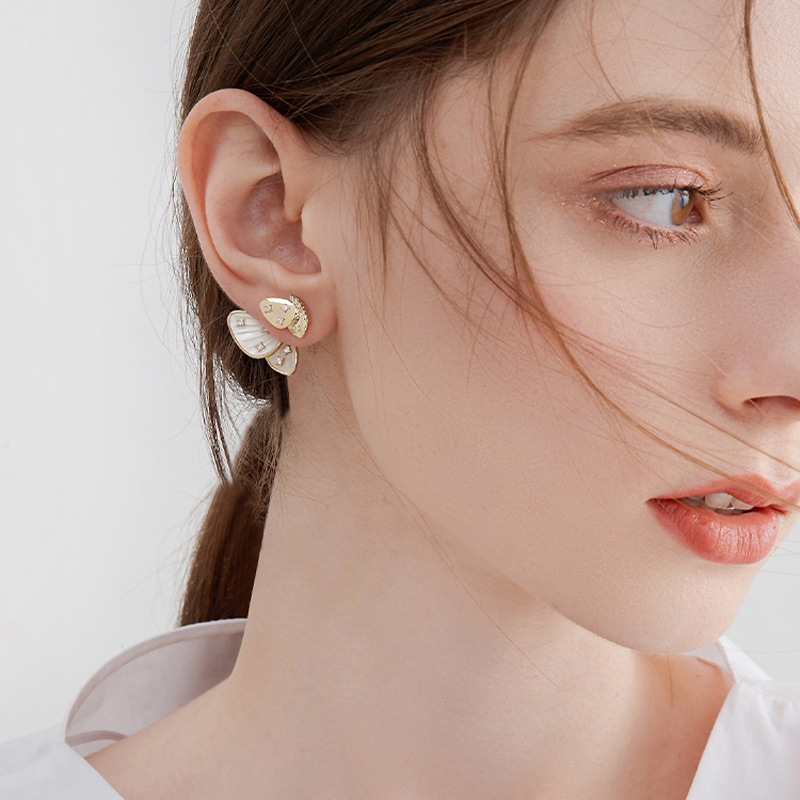 蝴蝶鋯石耳環-FANYIACC