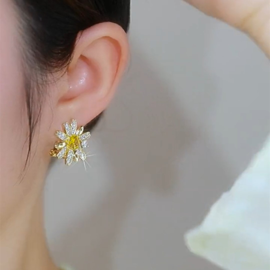 小雛菊花卉耳環-FANYIACC