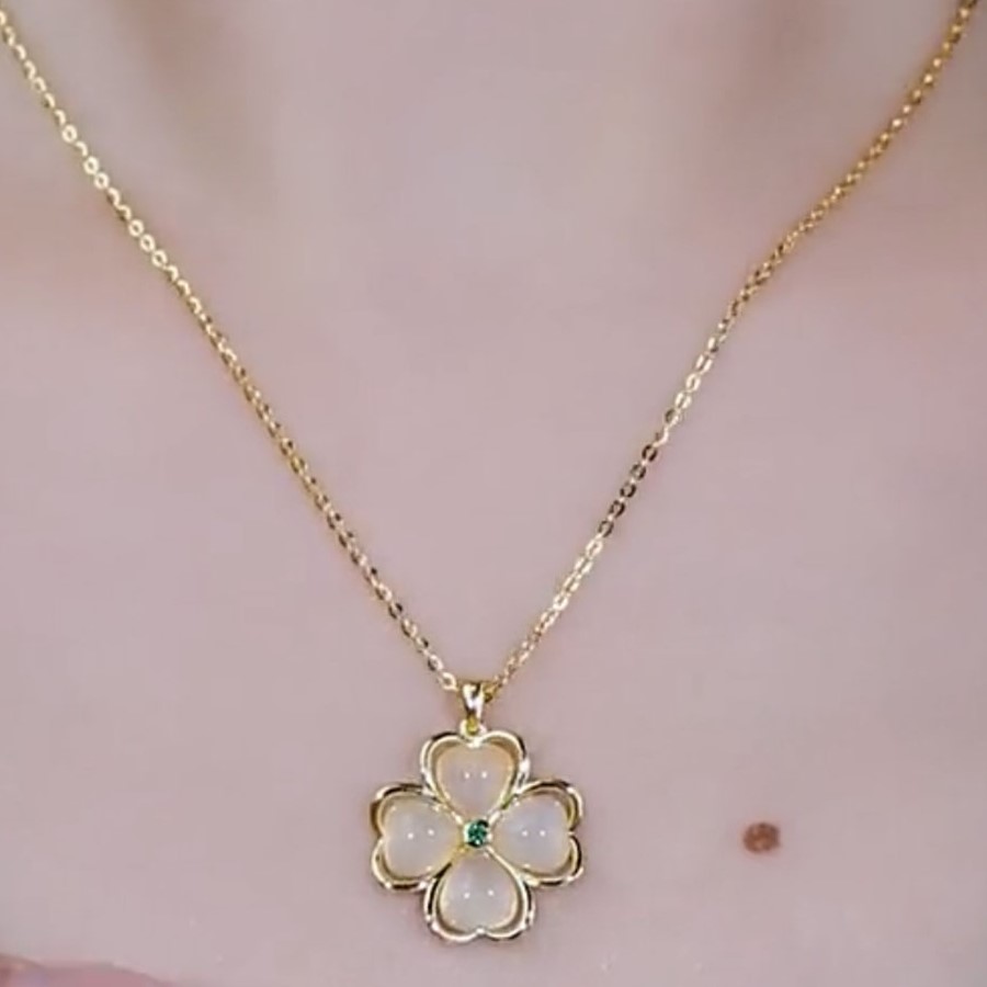 貓眼石四葉草項錬-FANYIACC