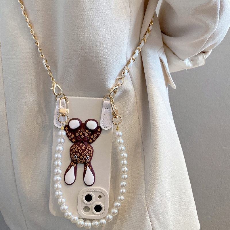 簡約法鬥犬手提式iPhone手機殼 可斜跨-FANYIACC