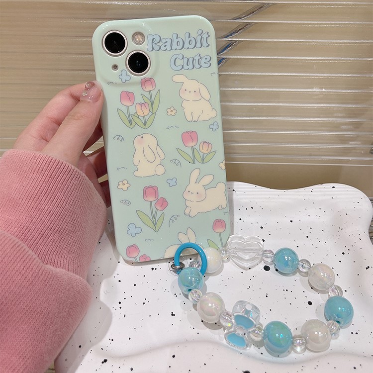韓風ins小清新花朵兔子iPhone手機保護殼-FANYIACC