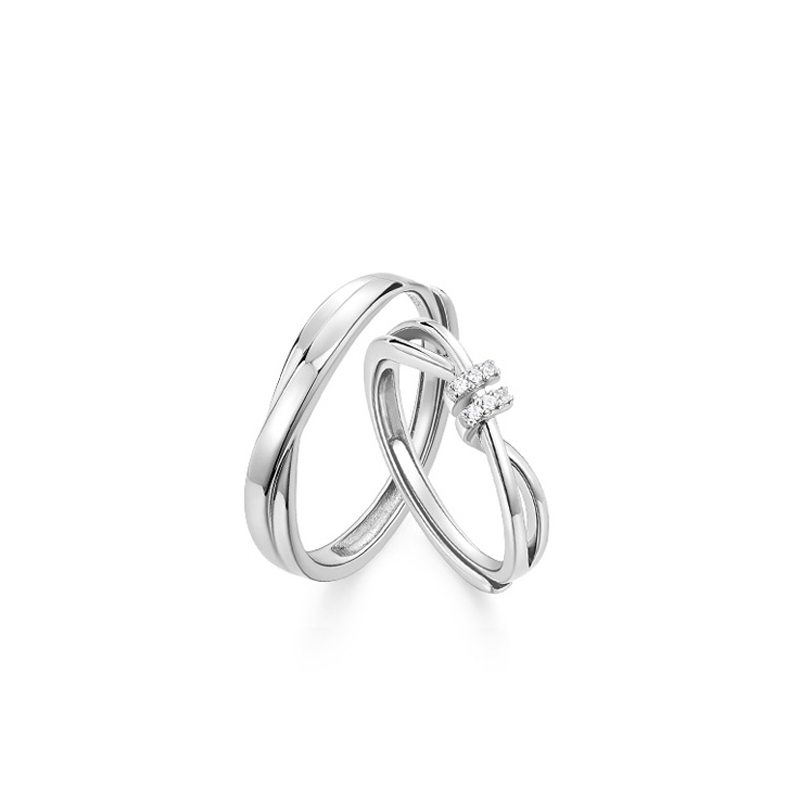 戀愛1+1 | 愛意交織情侶對戒S925銀   情侶對戒  925純銀 