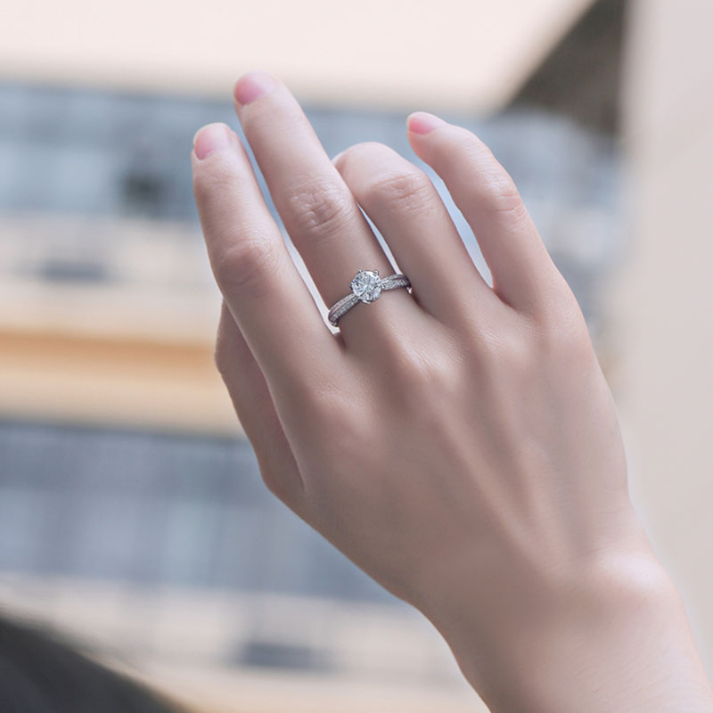 半壁江山 | 一克拉莫桑石鑽戒 •禮物推薦-FANYIACC