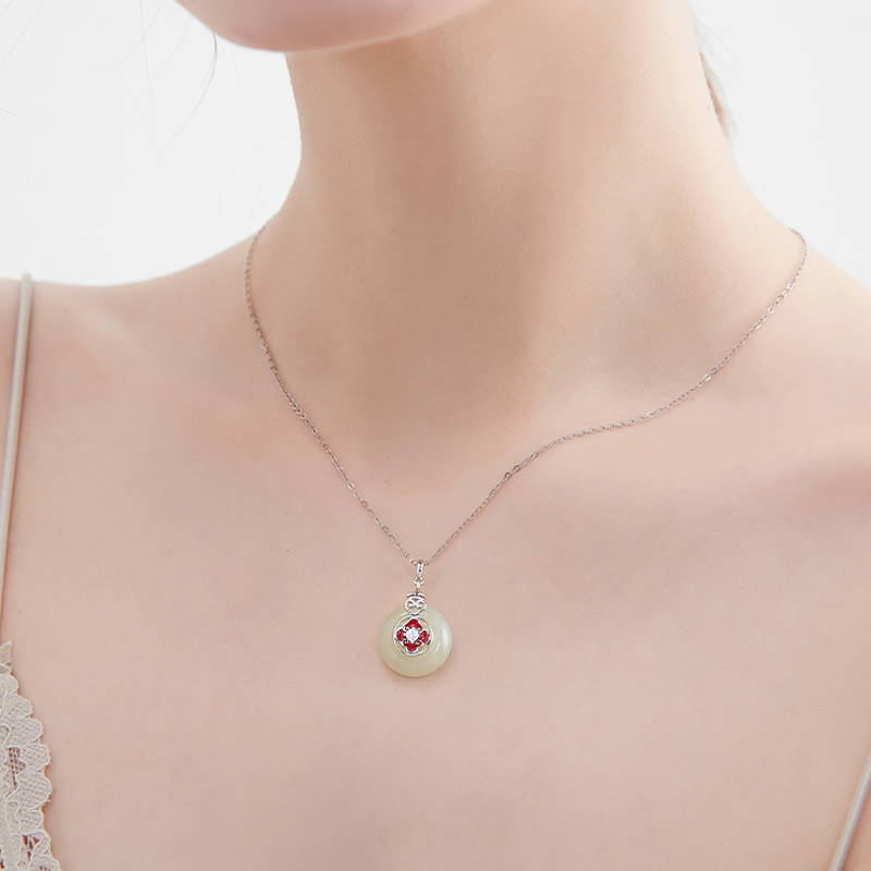 祈願 | 和田玉如意平安扣項錬-FANYIACC