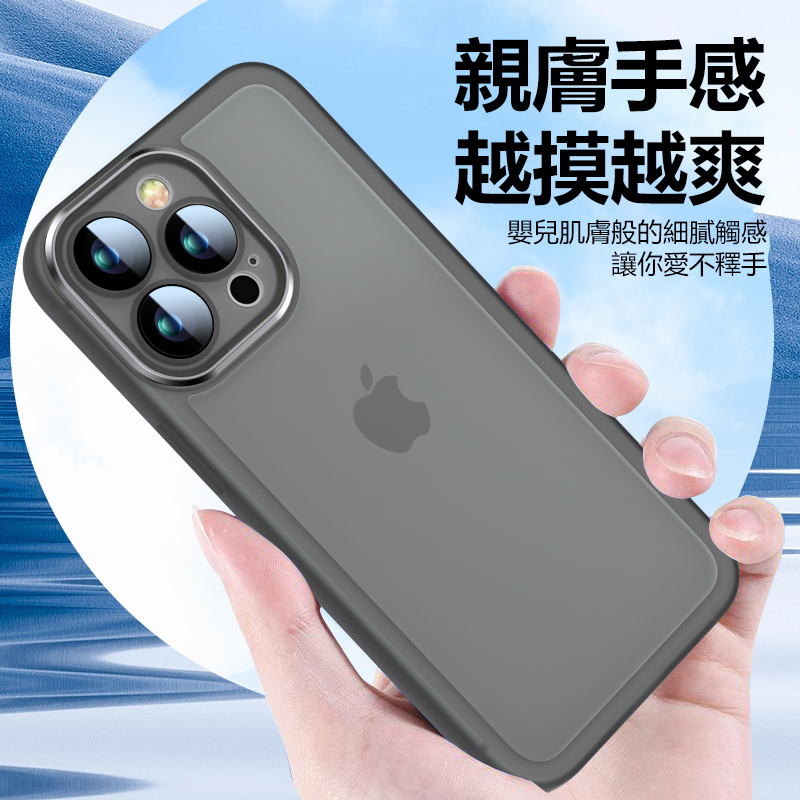 新款半透明軟殼iPhone防指紋自帶鏡頭保護殼-FANYIACC
