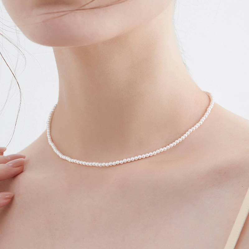 法式正圓強光珍珠鎖骨錬-FANYIACC