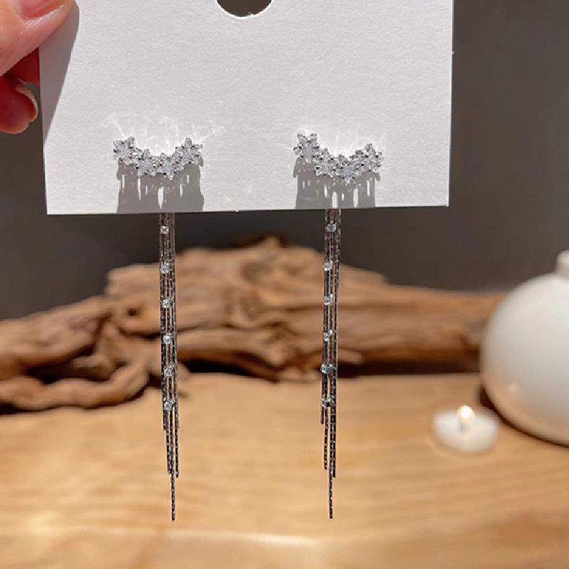 繁花流蘇長款耳環-FANYIACC