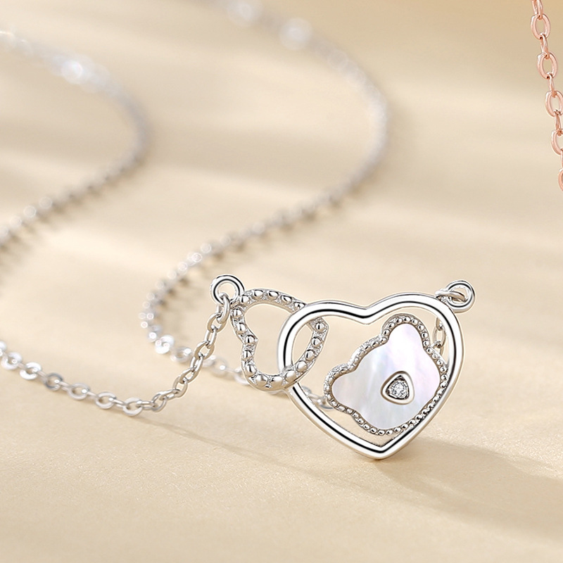 愛心小熊純銀項錬-FANYIACC