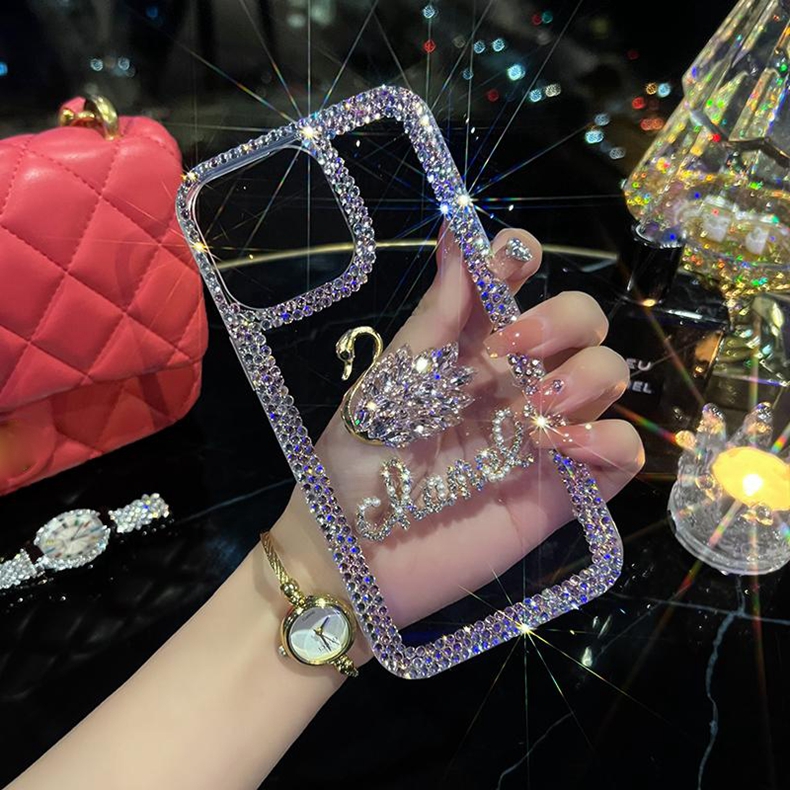 天鵝水鑽防摔手機保護殼-FANYIACC