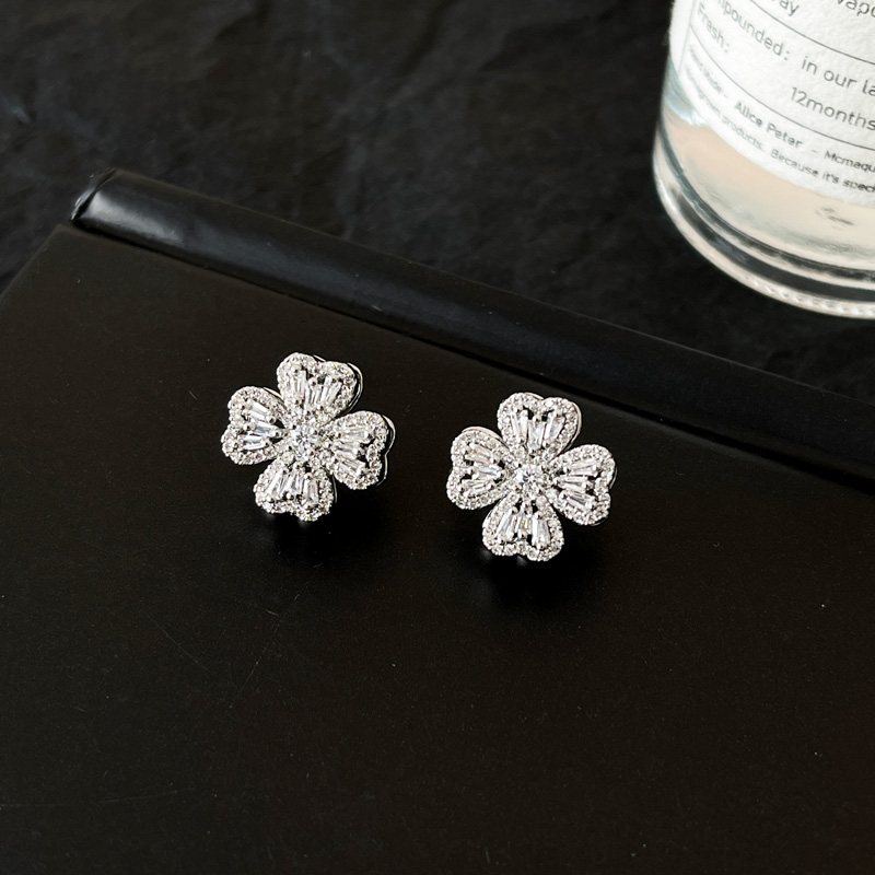 可旋轉四葉草氣質耳環-FANYIACC