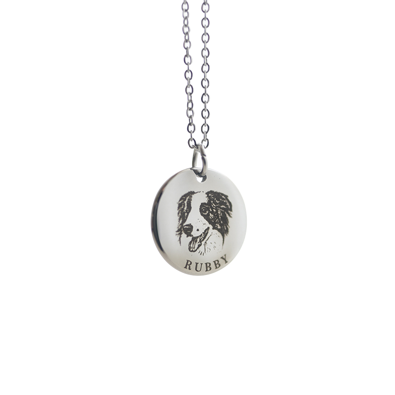 訂製款｜萌寵照片名字diy客製化項錬 貓咪寵物狗紀念飾品-FANYIACC