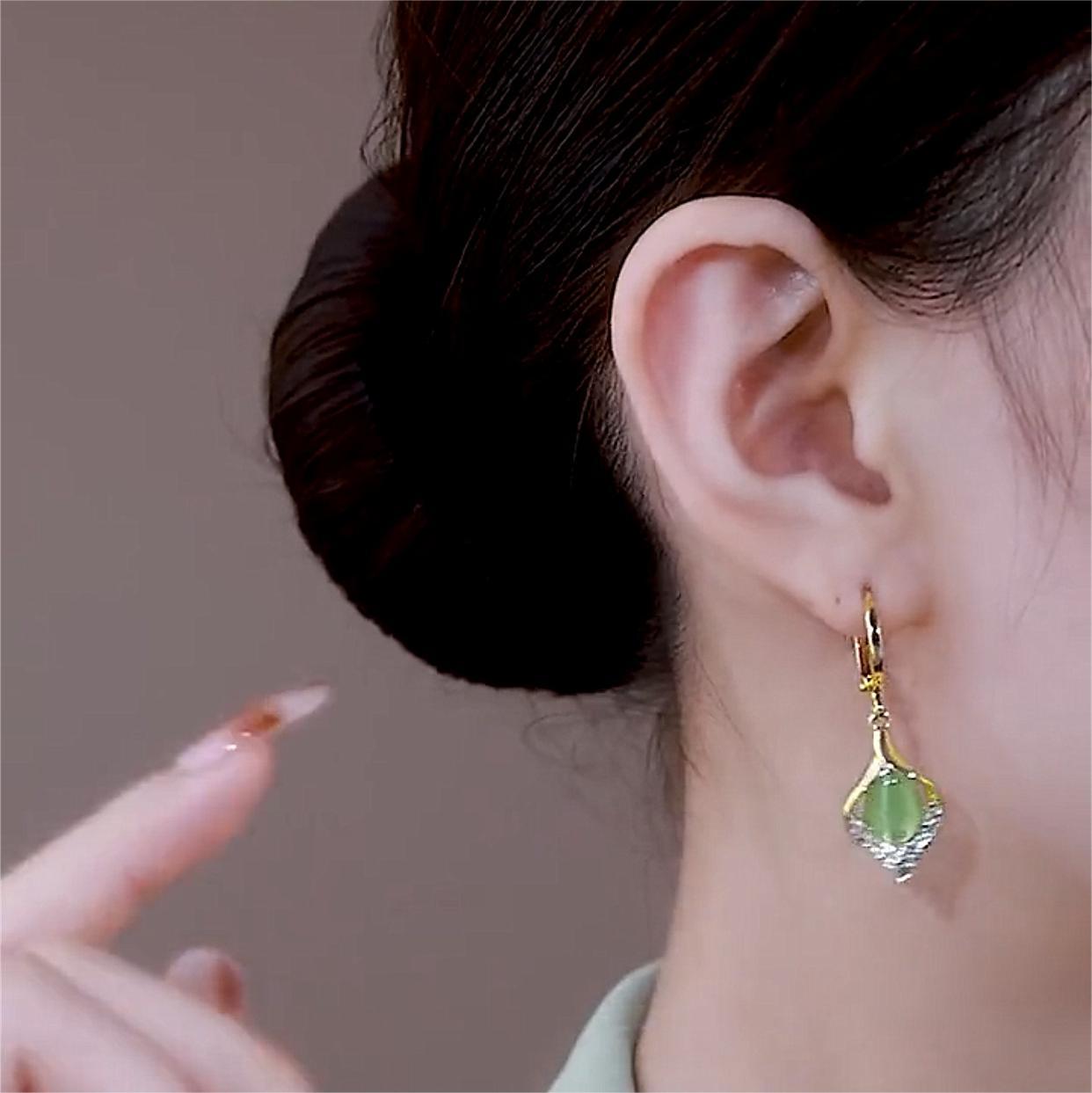 [天使之淚] 貓眼石耳環  -FANYIACC