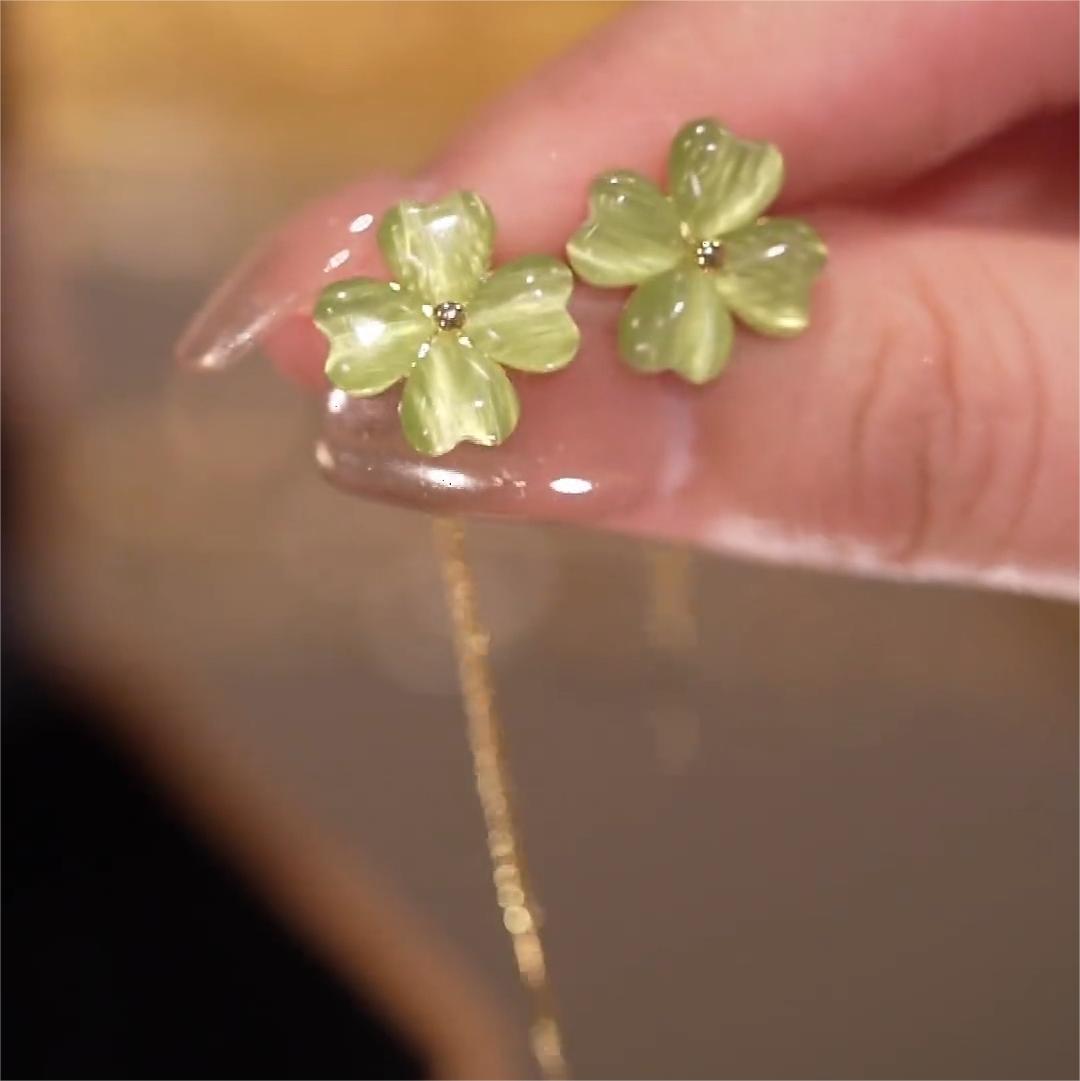 綠野仙蹤貓眼流蘇耳線耳環  -FANYIACC