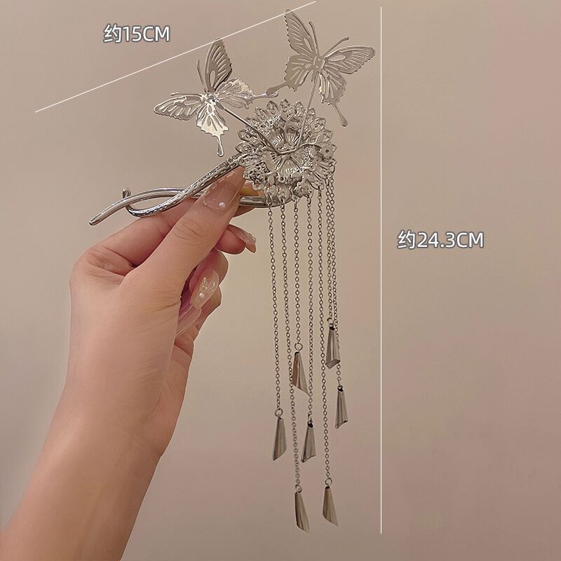 🦋黑色水鑽蝴蝶發卡-FANYIACC