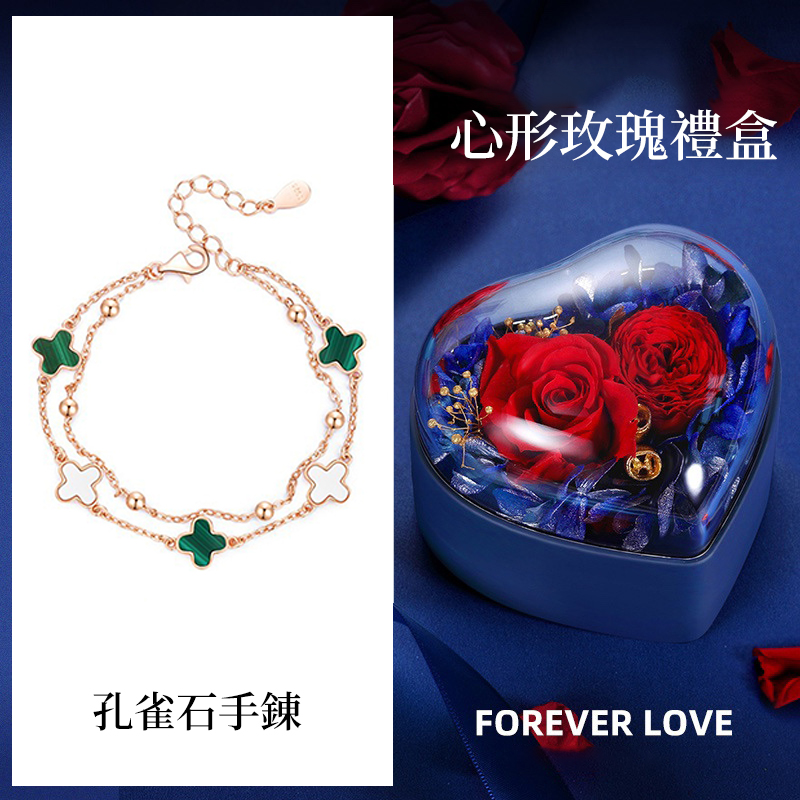  孔雀石幸運草手錬-FANYIACC