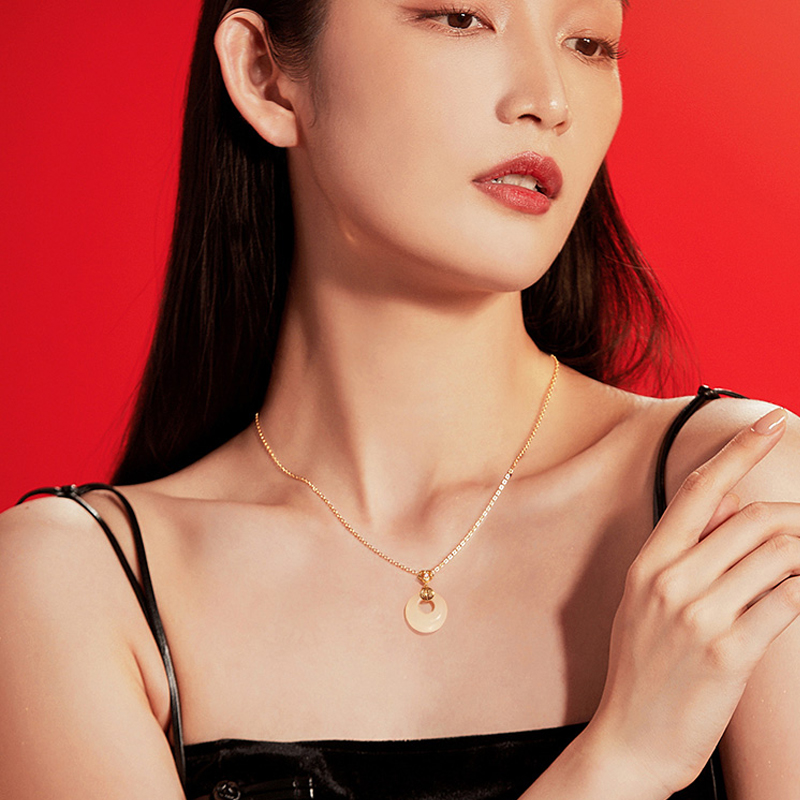 福氣平安扣和田玉項錬-FANYIACC