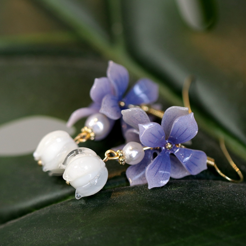  紫羅蘭 鈴蘭花 仙女耳環   -FANYIACC