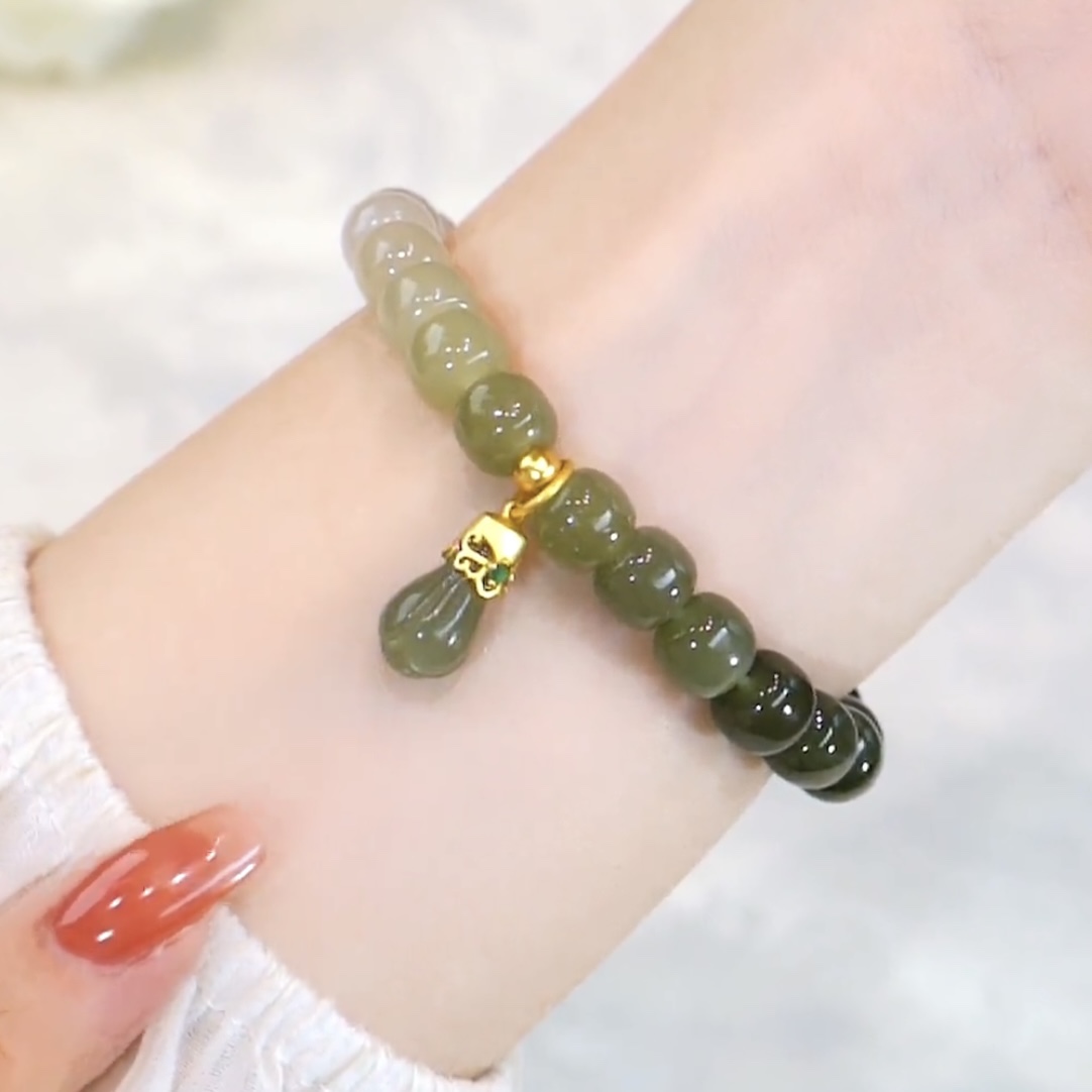 漸變玉蘭花和田玉手錬-FANYIACC