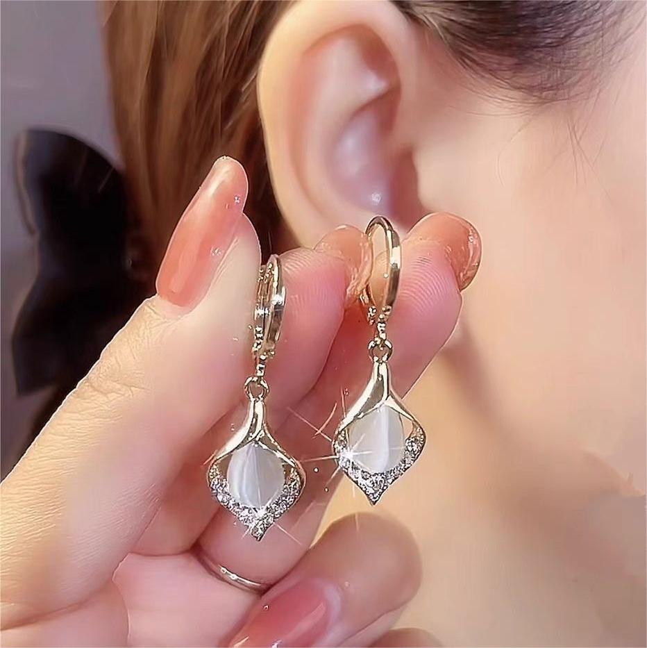 [天使之淚] 貓眼石耳環  -FANYIACC