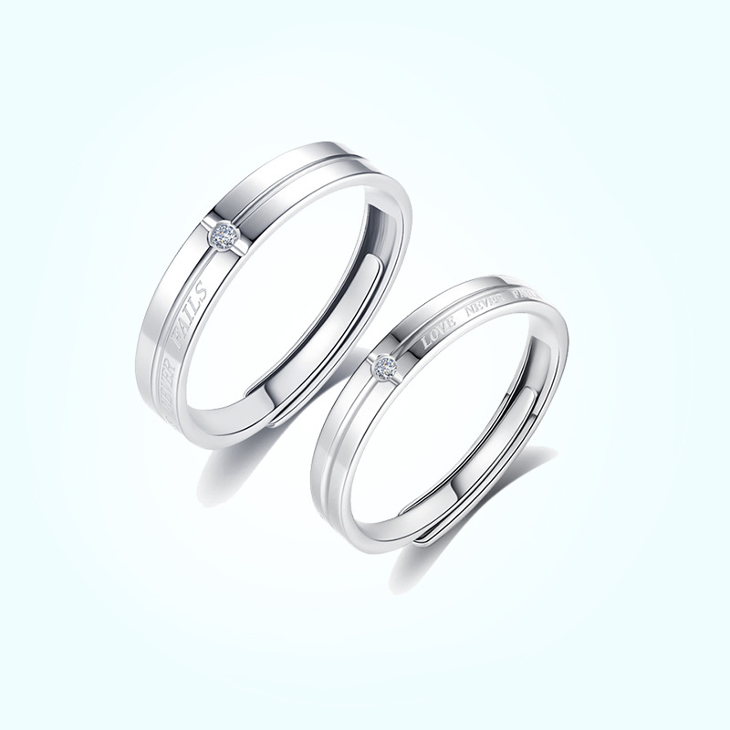 戀愛1+1 | 一顆鑽開口戒指-FANYIACC