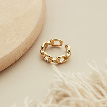 鎖錬感串接可調式戒指-FANYIACC