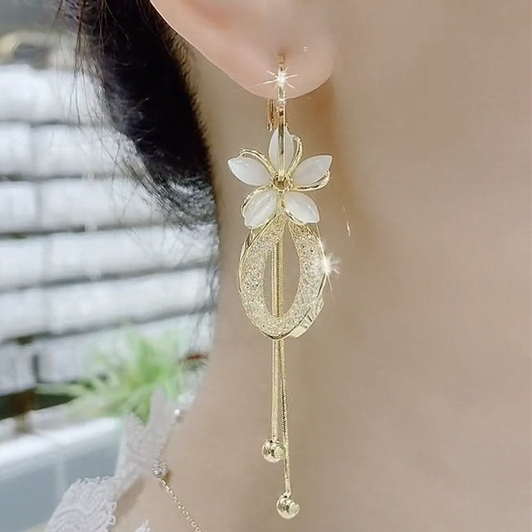 貓眼石花瓣耳環『一款兩戴』-FANYIACC