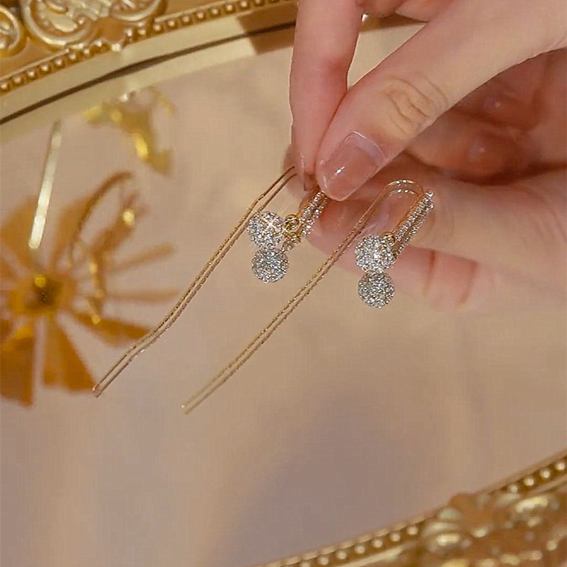 金色閃鑽•流蘇耳環  -FANYIACC