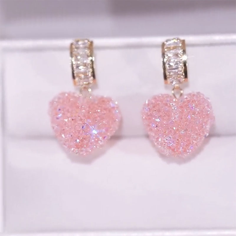 清新軟糖桃心耳環 S925銀   -FANYIACC