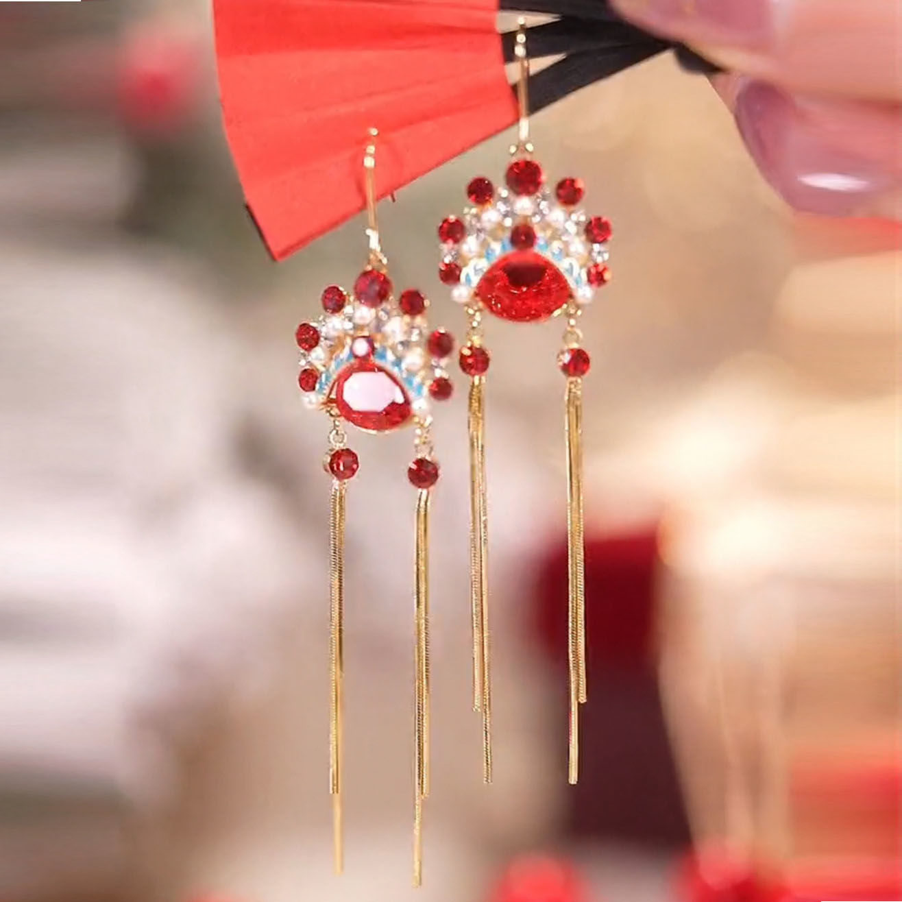 戲曲民國流蘇耳環-FANYIACC