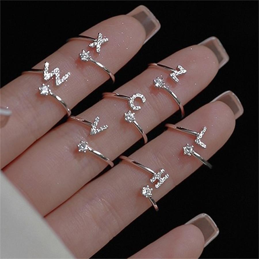 個性素戒 | 26個字母開口戒指-FANYIACC