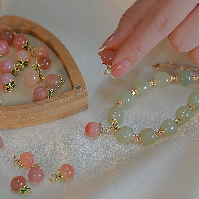 水蜜桃和田玉手錬串珠-FANYIACC