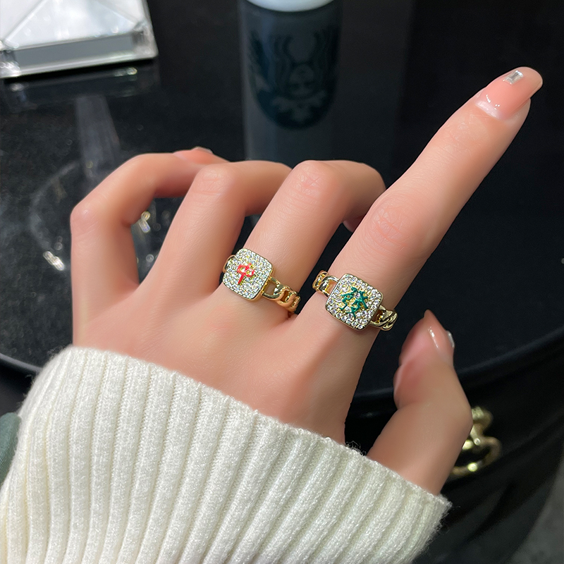 紅中發財麻將開口戒指-FANYIACC