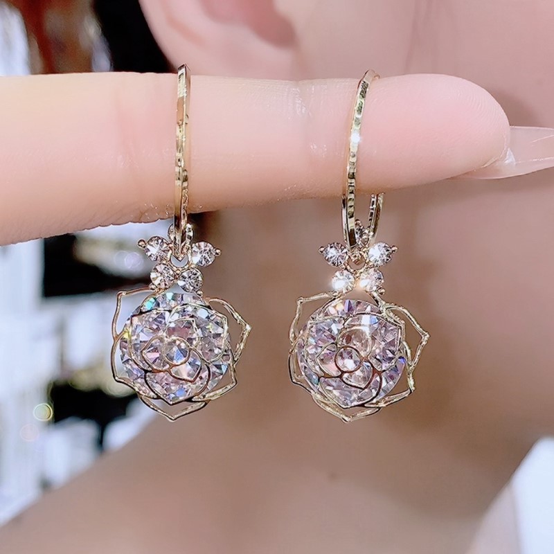 鏤空玫瑰花耳環-FANYIACC