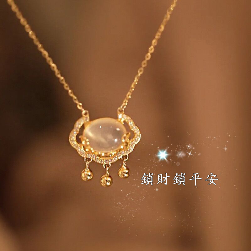 『如意平安鎖』白玉髓長命鎖項錬-FANYIACC