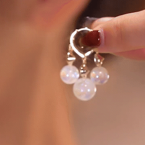 靈動三顆極光珠耳環-FANYIACC
