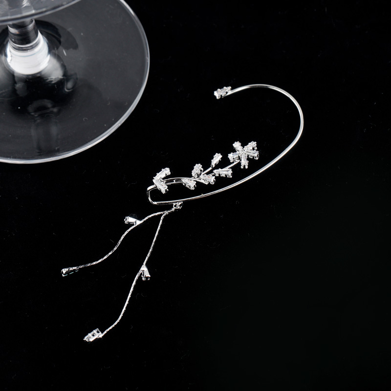 設計感花朵流蘇耳掛-FANYIACC